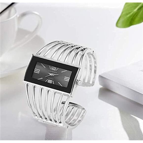 Luxury Womens Watches Analog Quartz Wrist Watch Rectangular Cuff Bracelet main image 6